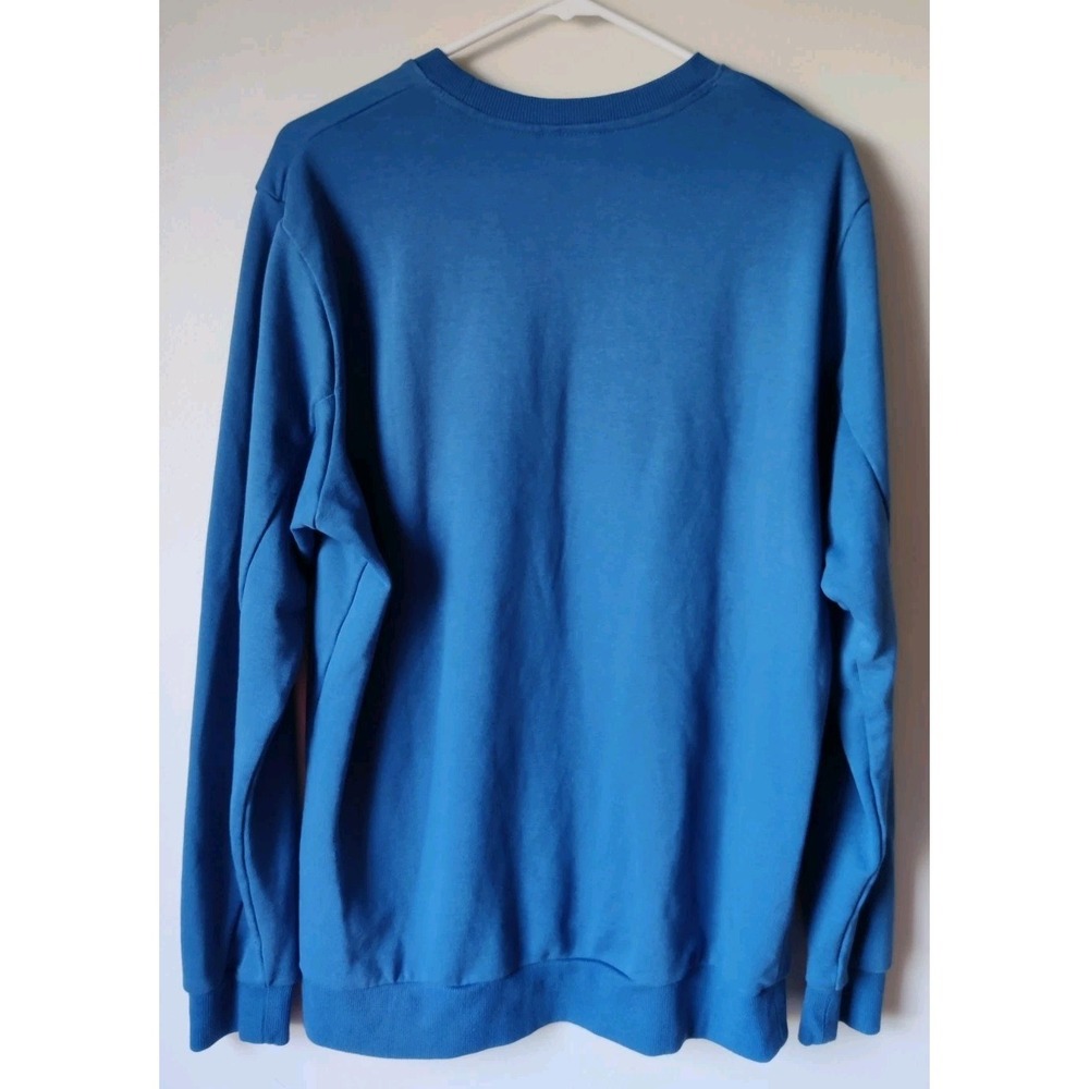 Columbia Men's Trek Crew Sweatshirt Cotton/Poly Blend Bright Indigo Logo Size M - Picture 2 of 4